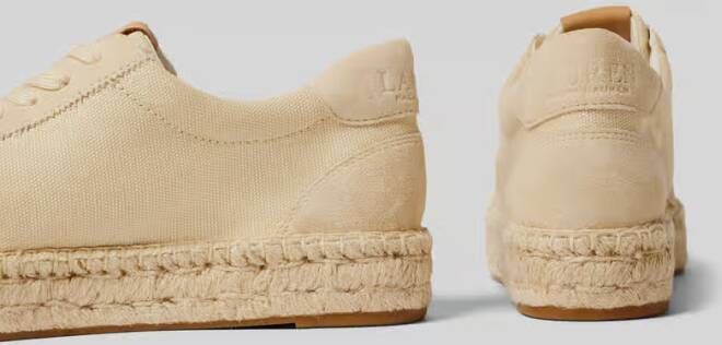 Lauren Ralph Lauren Sneakers van leermix met labeldetails model 'LUIZE'