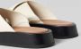 Newd Tamaris Leren slippers met label in reliëf - Thumbnail 2
