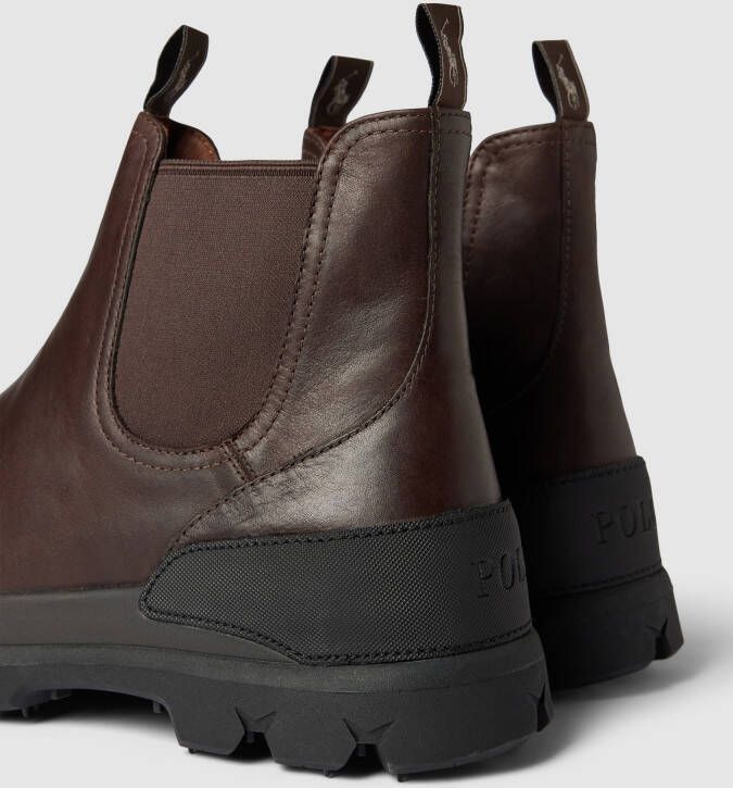 Polo Ralph Lauren Chelsea boots van leer met logodetail model 'OSLO'