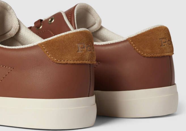Polo Ralph Lauren Sneakers van leer met labelstitching model 'LONGWOOD'
