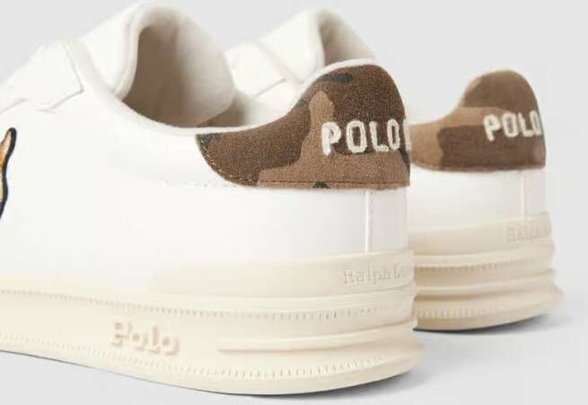 Polo Ralph Lauren Sneakers van leer met motiefstitching