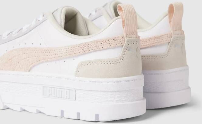 Puma Sneakers van leer met contrastgarnering model 'Mayze'