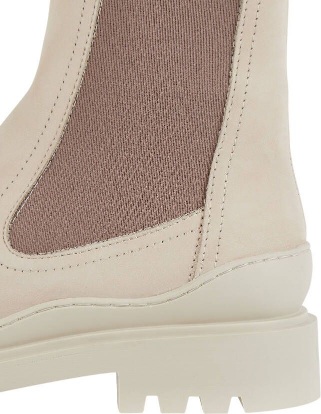tamaris Chelsea boots van leer en textiel