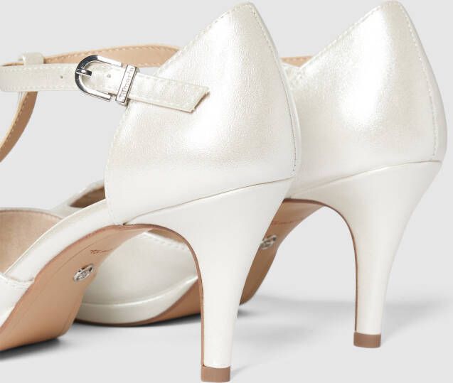 tamaris Pumps met riempje model 'NUDE PATENT'