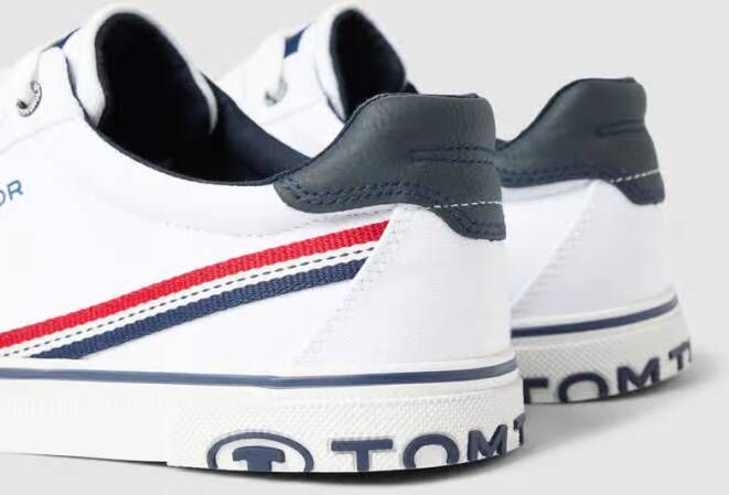 Tom Tailor Sneakers met contraststrepen model 'Basic Canvas Stripe'