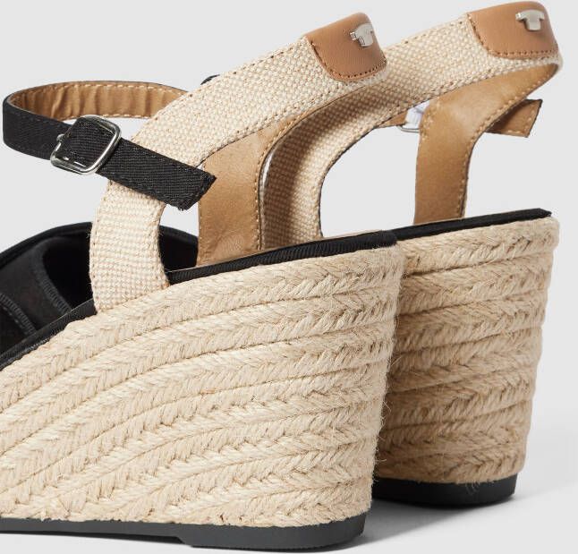 Tom Tailor Wedges met labeldetail model 'Basic'