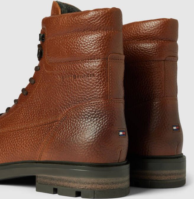 Tommy Hilfiger Boots van leer met labeldetails