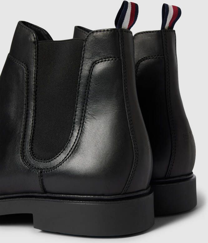 Tommy Hilfiger Chelsea boots met label in reliëf model 'ELEVATED ROUNDED'