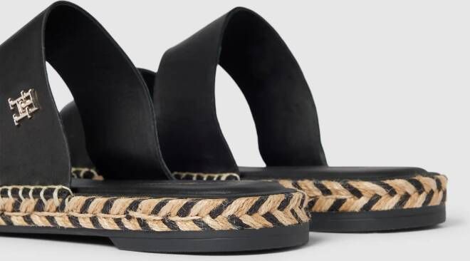 Tommy Hilfiger Sandalen van leer met labelapplicatie