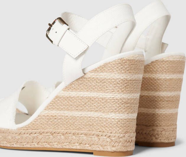 Tommy Hilfiger Wedges met labelstitching model 'ECRU'