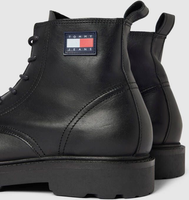 Tommy Jeans Boots van leer met labeldetails