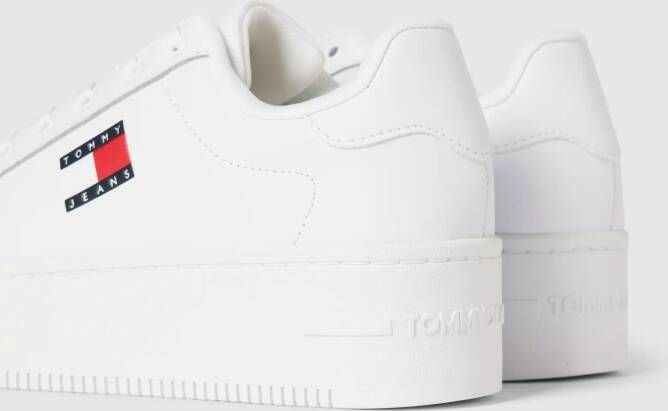 Tommy Jeans Leren sneakers met plateauzool