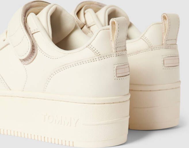 Tommy Jeans Plateausneakers van leer met labeldetails model 'VELCRO'