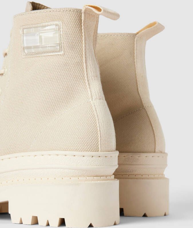 Tommy Jeans Veterboots met labelpatch model 'CANVAS'