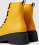 Tommy Hilfiger Gele Leren LaceUp Platform Enkellaarzen - Thumbnail 5