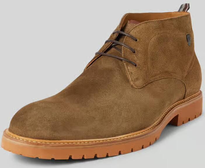 Floris van Bommel Leren boots met labelbadge model 'De Karper'
