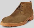 Floris van Bommel Leren boots met labelbadge model 'De Karper' - Olijfgroen