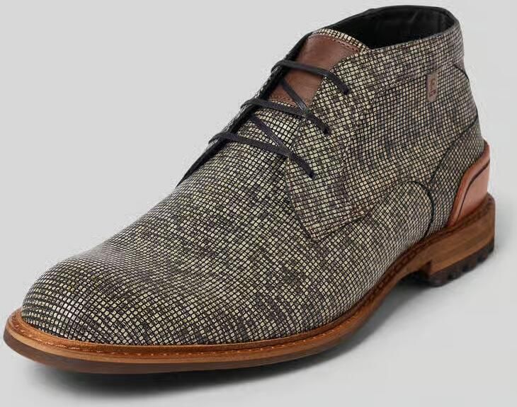 Floris van Bommel Veterschoenen van echt leer model 'Crepi'