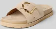 Gant Slides van leer met labelreliëf model 'Mardale'