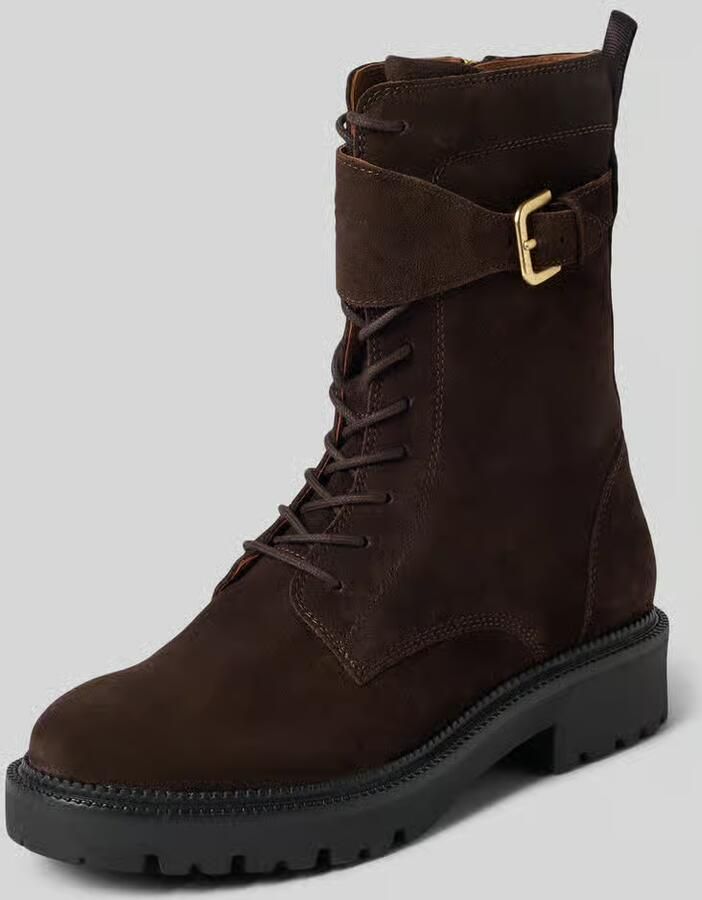 Gant Veterboots van runder suède met gespsluiting