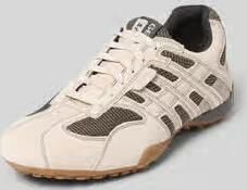 Geox Sneaker van leermix met logodetail model 'Snake' - Foto 3