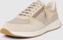 Geox Beige Casual Textiel Sneakers met 4cm Rubberen Zool Beige Dames - Thumbnail 4