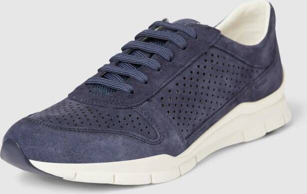 Geox Sneakers van echt leer met labeldetail