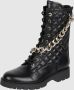 GUESS Riplei Veterboots Laarzen Met Veters Dames Zwart - Thumbnail 3