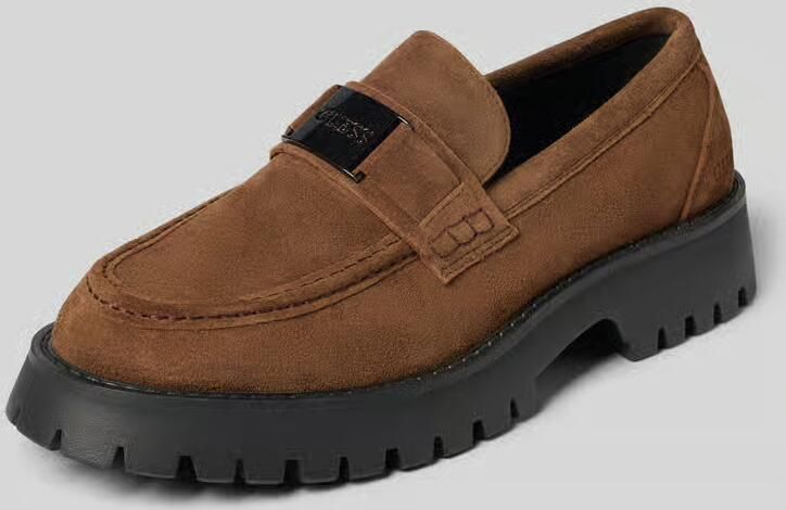 Guess Loafers van echt leer model 'Gorizia'