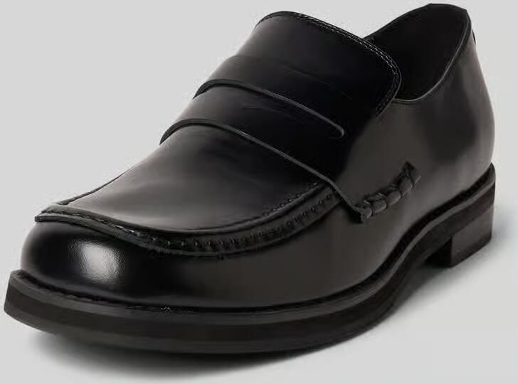 Guess Loafers van leermix met logo-applicatie model 'Bart'