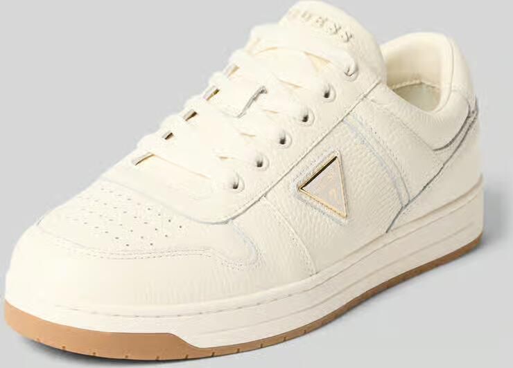 Guess Sneakers van echt leer met logodetail model 'Uddent' - Foto 5