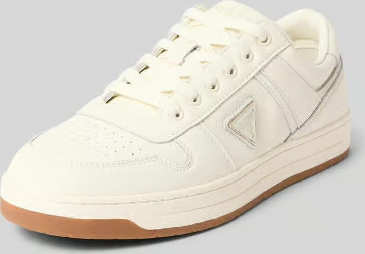 Guess Sneakers van echt leer met logodetail model 'Uddent' - Foto 4