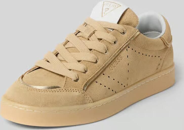 Guess Sneakers van leermix met reliëflogo Model 'JHELL' - Foto 5