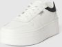 Guess Witte en zwarte leren schoenen met logo details White Dames - Thumbnail 2