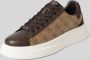 Guess Beige Sneakers 4G Logo Suede Inserts Beige Heren - Thumbnail 5