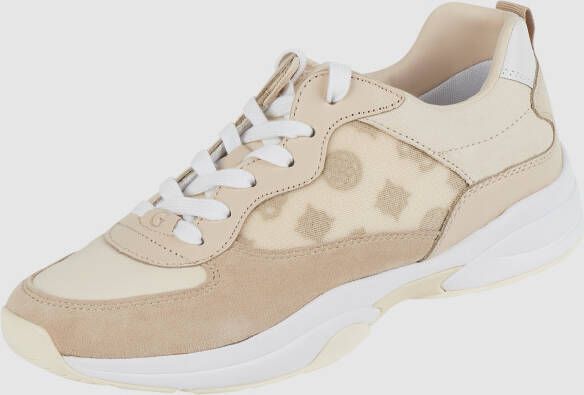 Guess Sneakers van leer en textiel model 'Luckee'