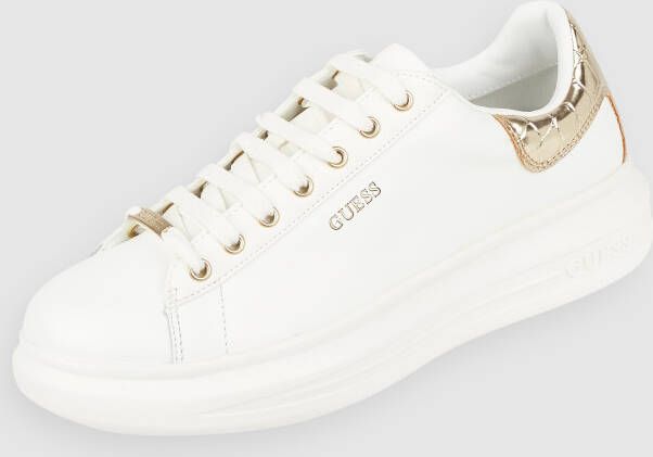 Guess Minimalistische Sneaker met Verhoogde Zool en Kokos Laminaat White Dames - Foto 18