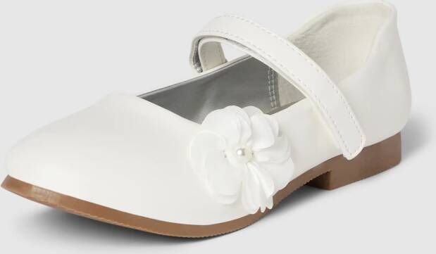 Happy Girls Ballerina's met bloemenapplicatie en klittenbandsluiting