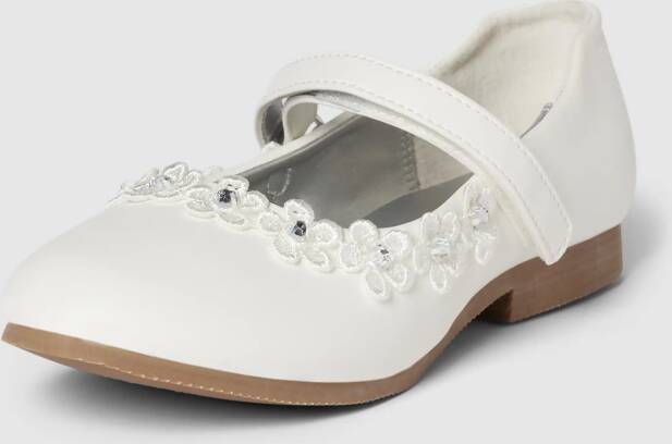 Happy Ballerina's met bloe applicatie en klittenbandsluiting - Foto 2