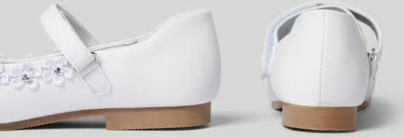Happy Ballerina's met bloe applicatie en klittenbandsluiting - Foto 3