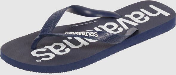 Havaianas Top Logo ia Unisex Slippers Navy Blue - Foto 9