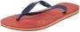 Havaianas Brasil Logo Slippers Unisex donker blauw rood - Thumbnail 6