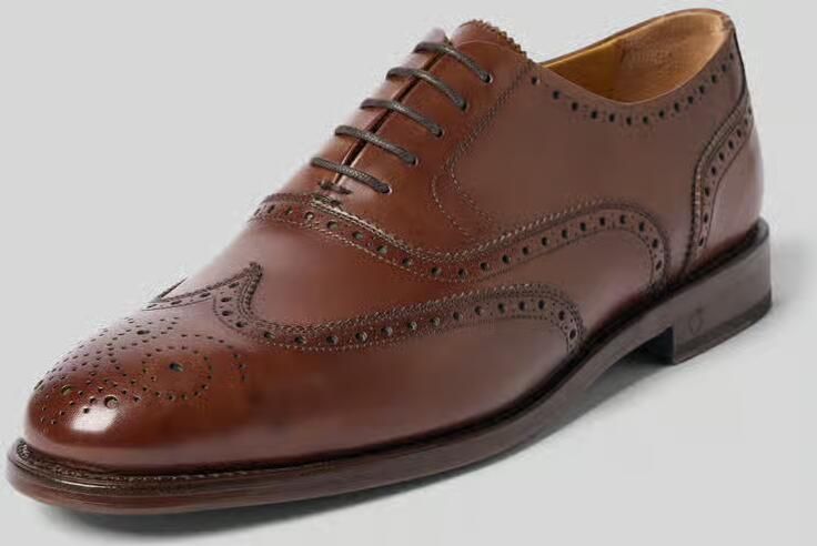 Henry Stevens Derby van leer met vetersluiting model 'Winston'