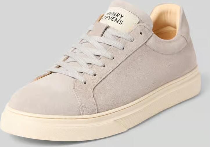 Henry Stevens Sneakers van leer met labeldetail model 'Travis'