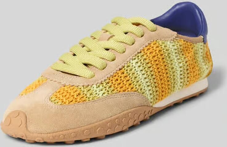 HOFF Sneakers van leermix met gehaakte detail model 'BRIDGE WOVEN MIMOSA'