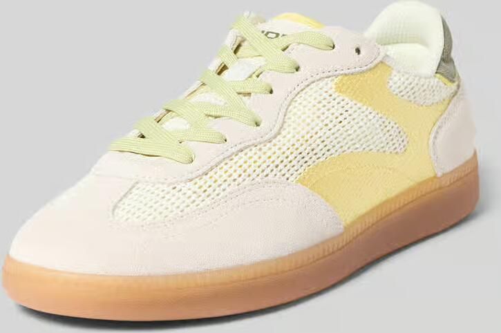 HOFF Sneakers van leermix met haakwerkdetail model 'PARK CROCHET LIME'