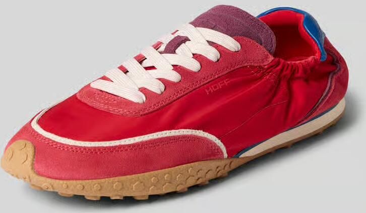 HOFF Sneakers van leermix met logodetail model 'BRIDGE DOPAMINE BERRY'