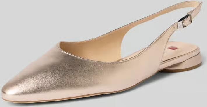 Högl Ballerina's van leer met riempjes