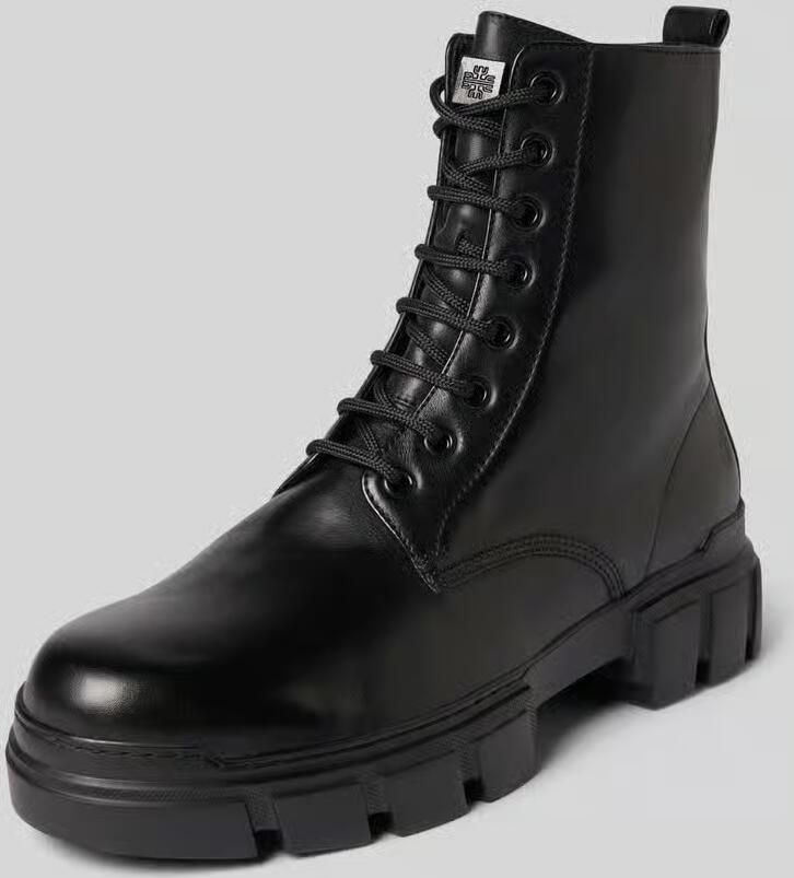 Högl Leren boots met labelapplicatie