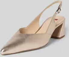 Högl Pumps van echt leer met open hiel